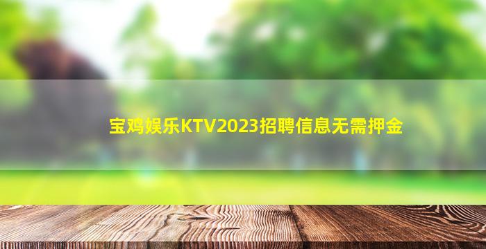 宝鸡娱乐KTV2023招聘信息无需押金